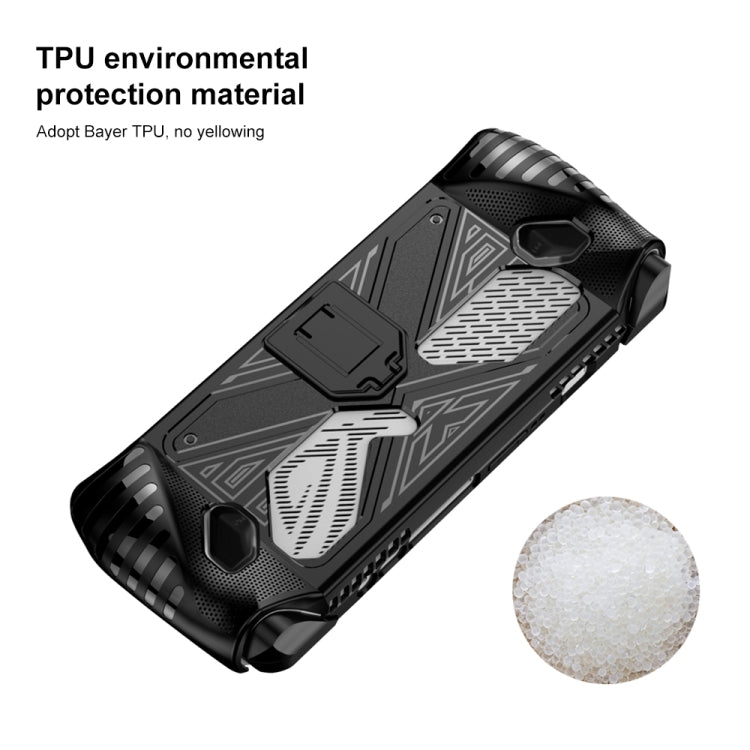 For Asus ROG Ally Game Console TPU Soft Cover With Holder Bracket(White) by bashfashion