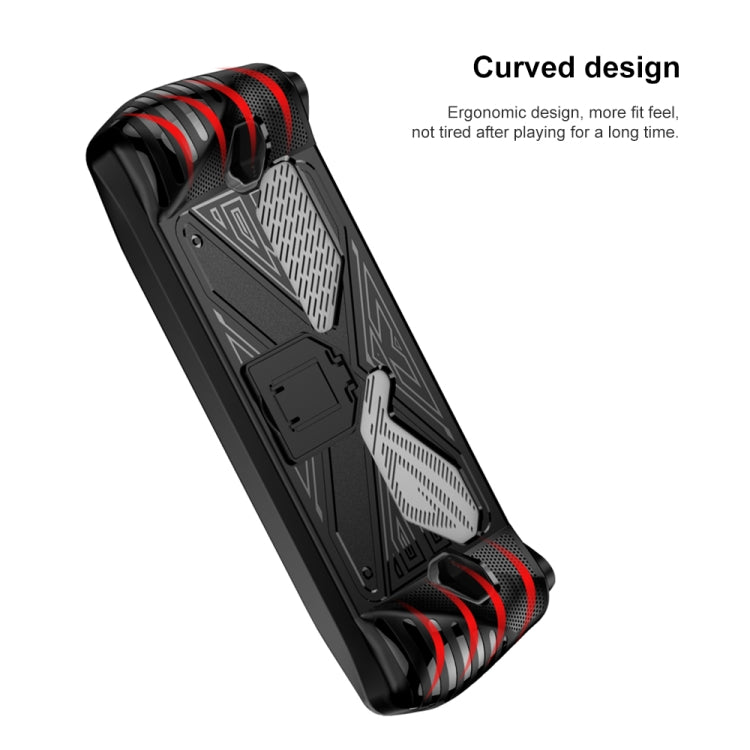For Asus ROG Ally Game Console TPU Soft Cover With Holder Bracket(White) by bashfashion