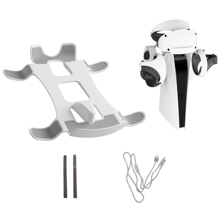 iplay for PS5/PSVR2 Headphone Storage Bracket Charging Cable with Indicator Light(White) by iplay