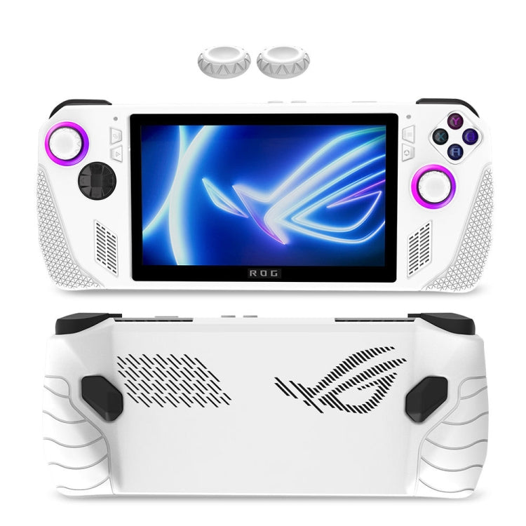 For ASUS Rog Ally Gaming Console Multicolor Silicone Case With 2 Button Caps(White) by bashfashion