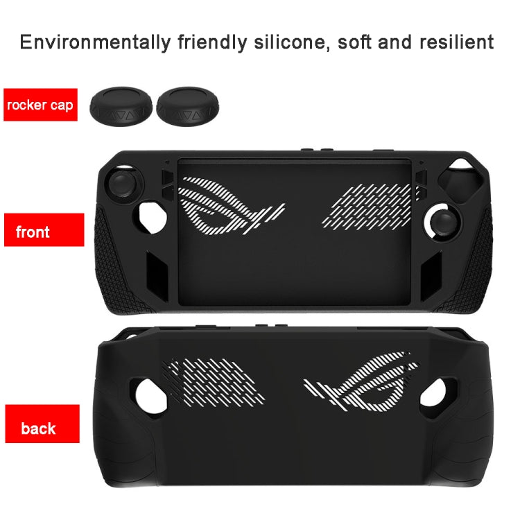 For ASUS Rog Ally Gaming Console Multicolor Silicone Case With 2 Button Caps(Black) by bashfashion