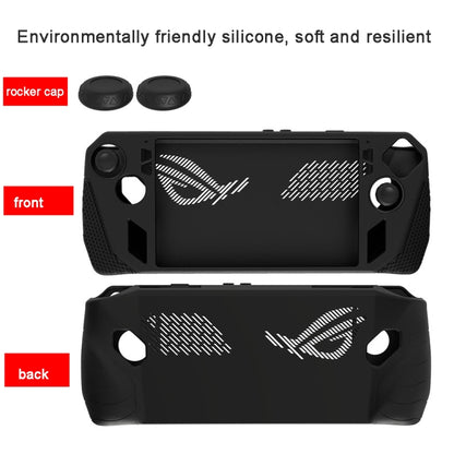 For ASUS Rog Ally Gaming Console Multicolor Silicone Case With 2 Button Caps(Black) by bashfashion