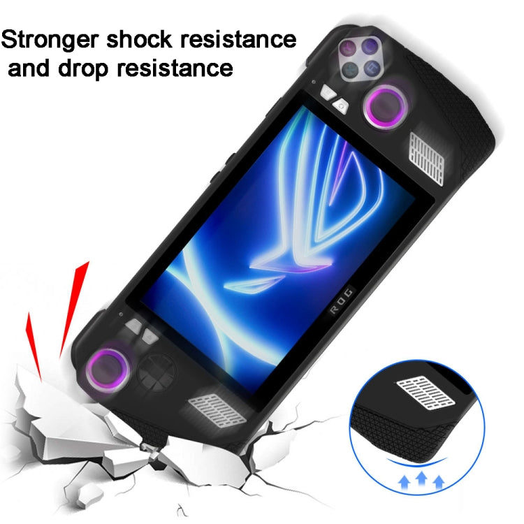 For ASUS Rog Ally Gaming Console Multicolor Silicone Case With 2 Button Caps(Gold) by bashfashion