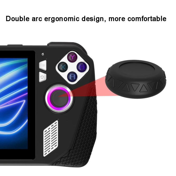 For ASUS Rog Ally Gaming Console Multicolor Silicone Case With 2 Button Caps(Green) by bashfashion