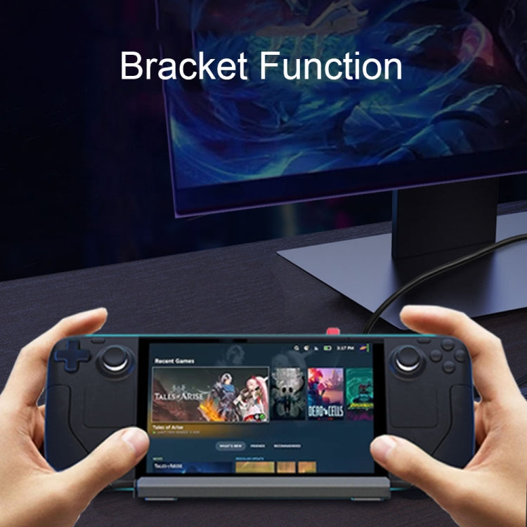 iplay HBSD-490B For Steam Deck Game Console Charging Base Handheld Game Stand Charger(Silver Gray) by iplay