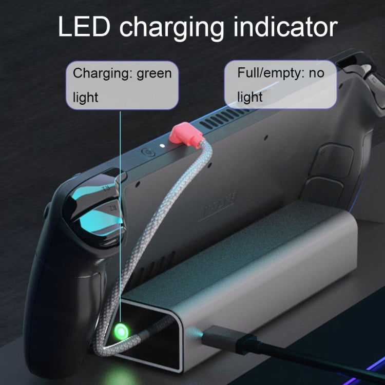 iplay HBSD-490B For Steam Deck Game Console Charging Base Handheld Game Stand Charger(Silver Gray) by iplay