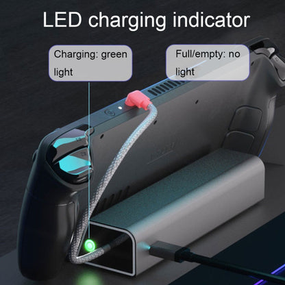 iplay HBSD-490B For Steam Deck Game Console Charging Base Handheld Game Stand Charger(Silver Gray) by iplay