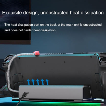 iplay HBSD-490B For Steam Deck Game Console Charging Base Handheld Game Stand Charger(Silver Gray) by iplay