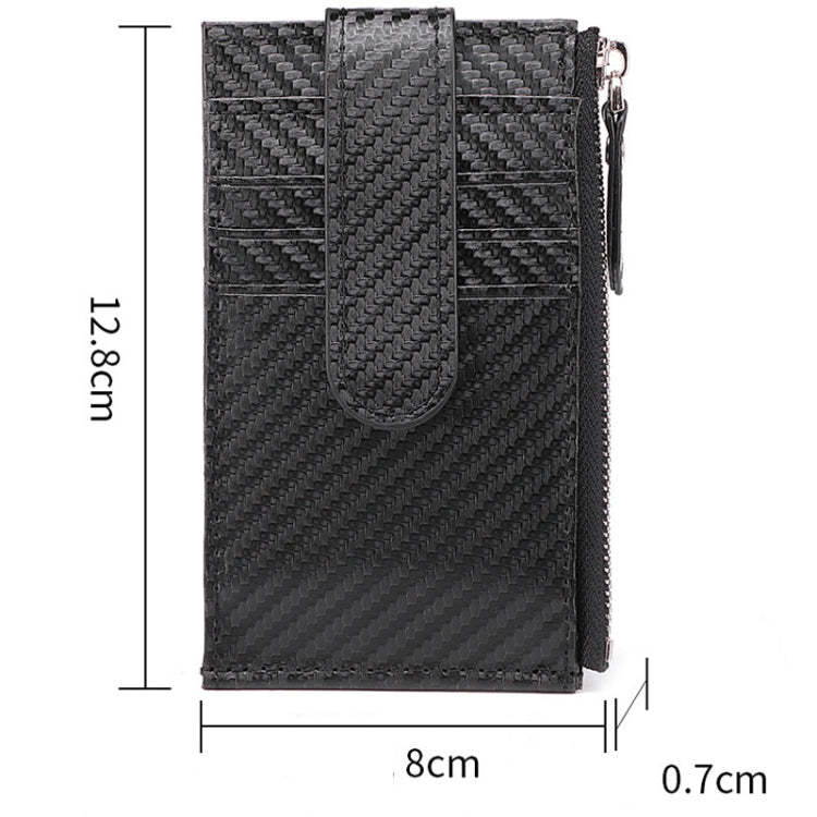 For Airtag Tracker Case Carbon Fiber Credit Card Holder Wallet(Grey) by bashfashion