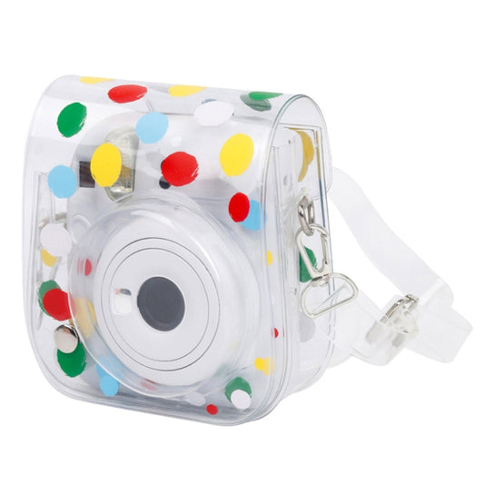 For Fujifilm Instax Mini 12 / 11 Transparent Digital Camera Case(Color Wave Dot) by bashfashion