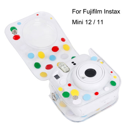 For Fujifilm Instax Mini 12 / 11 Transparent Digital Camera Case(Color Wave Dot) by bashfashion