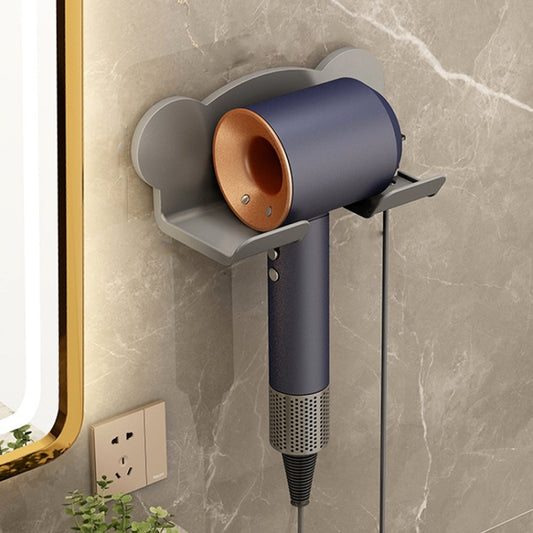For Dyson Hair Dryer Wall-Mounted Holder Bathroom Shelf Storage Rack, Style: Simple Gray by bashfashion
