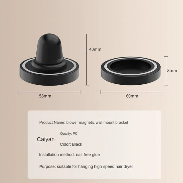 For Dyson Hair Dryer No-punch Bathroom Wall Mounted Magnetic Blower Holder Nozzle Storage Hanger by bashfashion