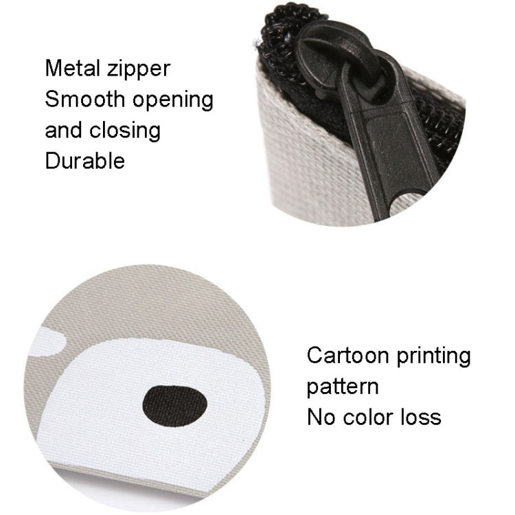 Cartoon Simple Student Oxford Pen Bag Large Capacity Pencil Bag(Grey) by bashfashion