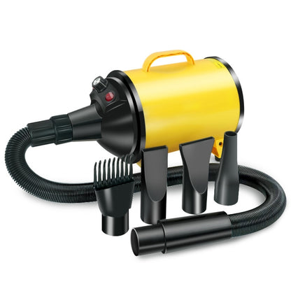 2100W Dog Dryer Stepless Speed Pet Hair Blaster Pet Water Blower 220V EU Plug(Black and Yellow) by bashfashion