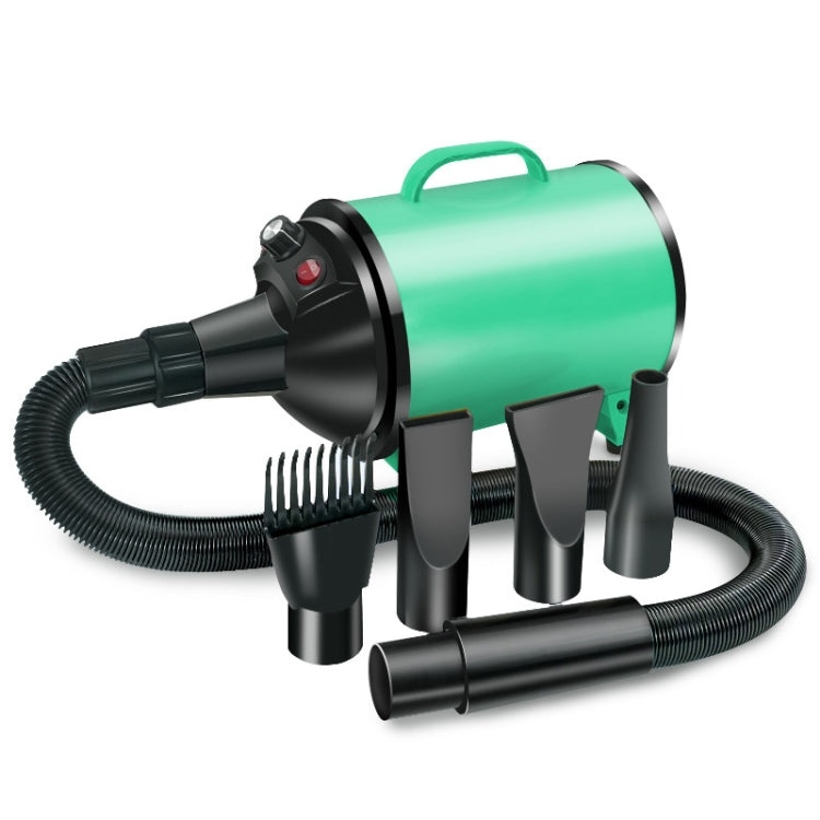 2100W Dog Dryer Stepless Speed Pet Hair Blaster Pet Water Blower 220V AU Plug(Green Black) by bashfashion