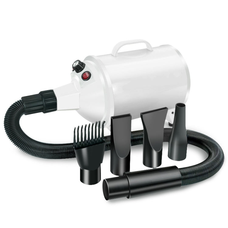 2100W Dog Dryer Stepless Speed Pet Hair Blaster Pet Water Blower 110V US Plug(Pure White) by bashfashion