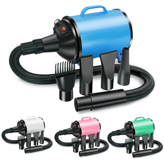 2100W Dog Dryer Stepless Speed Pet Hair Blaster Pet Water Blower 110V US Plug(Black and Blue) by bashfashion