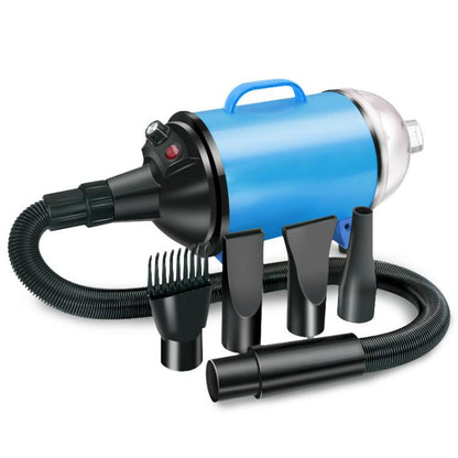 2100W Dog Dryer Stepless Speed Pet Hair Blaster With Vacuum Cleaner 220V AU PLug(Black Blue) by bashfashion