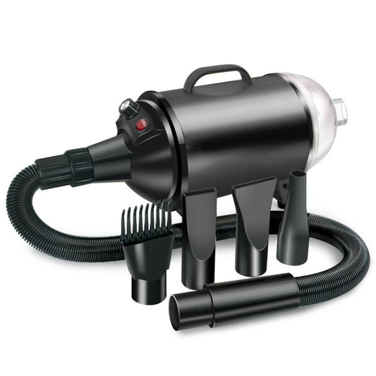 2100W Dog Dryer Stepless Speed Pet Hair Blaster With Vacuum Cleaner 220V AU PLug(Pure Black) by bashfashion