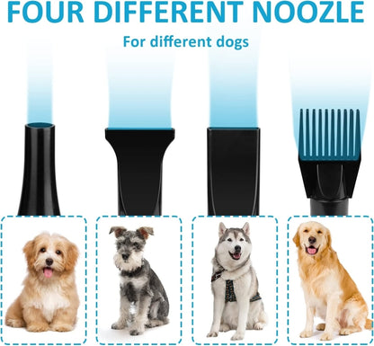 2100W Dog Dryer Stepless Speed Pet Hair Blaster With Vacuum Cleaner 220V AU PLug(Pure Green) by bashfashion