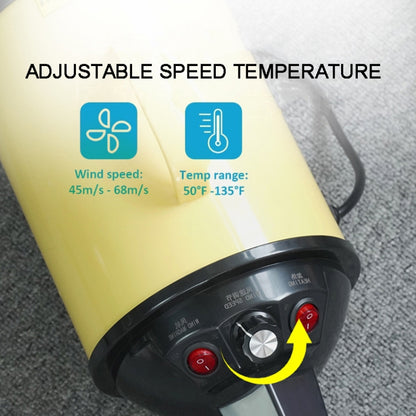 2100W Dog Dryer Stepless Speed Pet Hair Blaster With Vacuum Cleaner 220V EU Plug(Pure White) by bashfashion