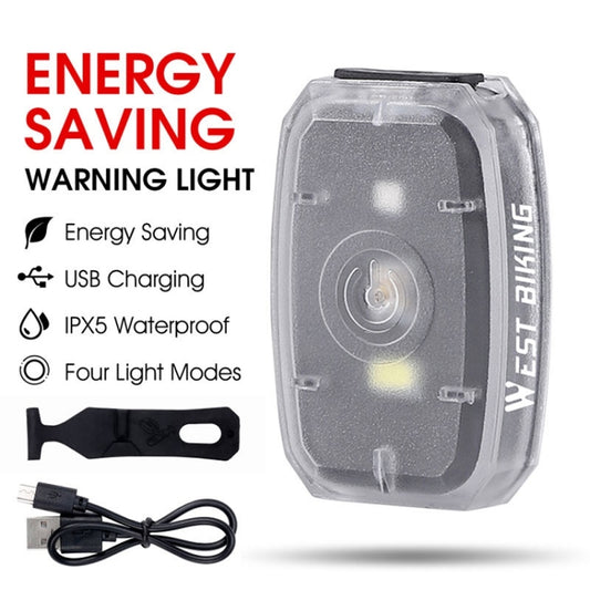 WEST BIKING Mini Bicycle Two-color Tail Light Riding Night Warning Light(Black) by WEST BIKING