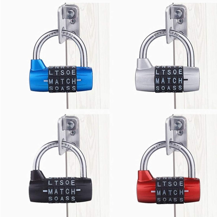 Medium 5-Digit Alphabet Wheel Combination Lock Closet Door Padlock(Red) by bashfashion