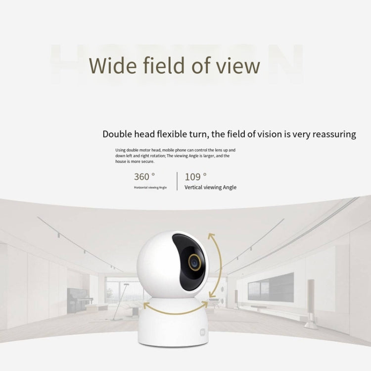 Original Xiaomi Mijia Smart Camera 3 PTZ Version 3K AI Detection Baby Monitor 5MP 360 Degree View Webcam Day & Night Work Infrared Night Vision, With US Plug Adapter(White) by Xiaomi