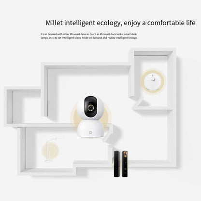 Original Xiaomi Mijia Smart Camera 3 PTZ Version 3K AI Detection Baby Monitor 5MP 360 Degree View Webcam Day & Night Work Infrared Night Vision, With US Plug Adapter(White) by Xiaomi