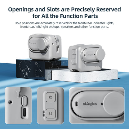 For Insta360 GO 3 AMagisn Silicone Body Cover Protective Case With Lanyard(Black) by aMagisn