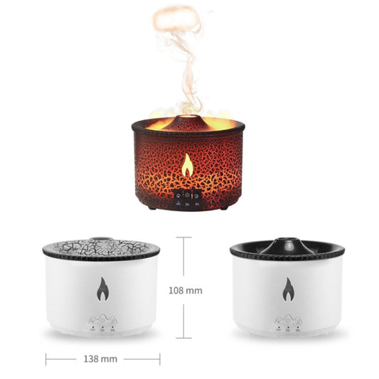 Volcanic Essential Oil Aroma Diffuser Ultrasonic Air Humidifier, Model: Monochrome(EU Plug) by bashfashion