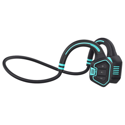 In-ear Waterproof Bone Conduction Earphone Magnetic Charging Swimming Sports Bluetooth Earphone(Blue) by bashfashion