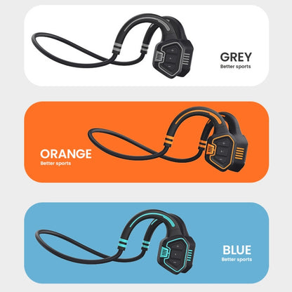 In-ear Waterproof Bone Conduction Earphone Magnetic Charging Swimming Sports Bluetooth Earphone(Blue) by bashfashion