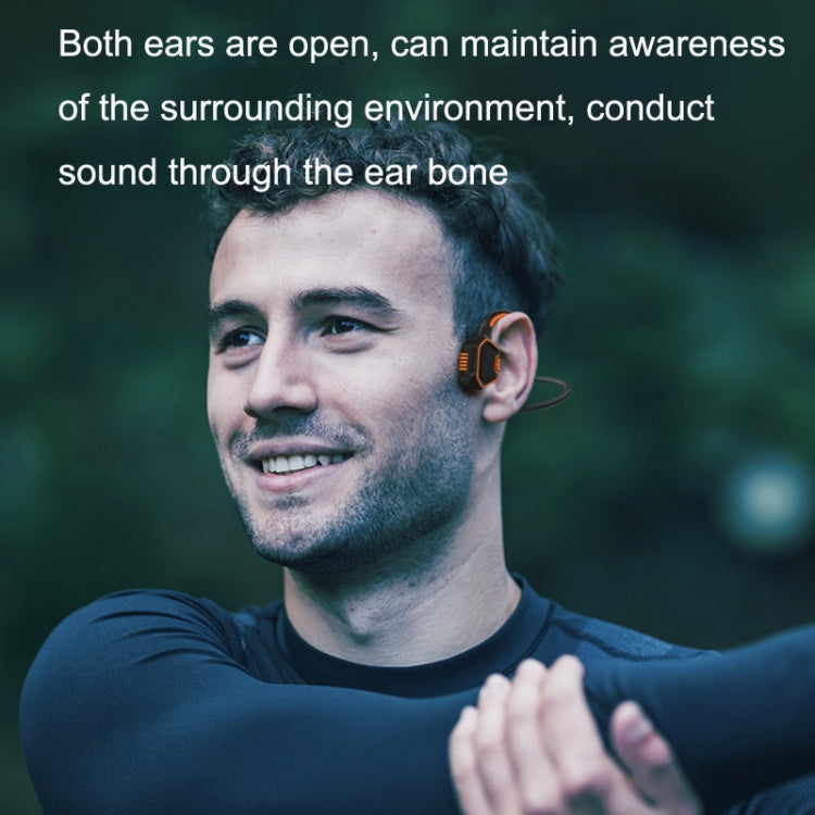 In-ear Waterproof Bone Conduction Earphone Magnetic Charging Swimming Sports Bluetooth Earphone(Blue) by bashfashion