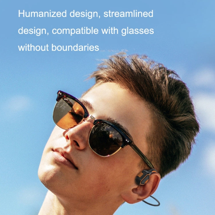 In-ear Waterproof Bone Conduction Earphone Magnetic Charging Swimming Sports Bluetooth Earphone(Blue) by bashfashion