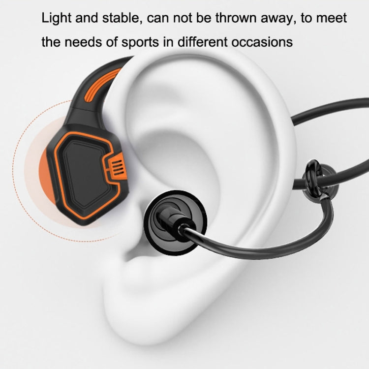 In-ear Waterproof Bone Conduction Earphone Magnetic Charging Swimming Sports Bluetooth Earphone(Blue) by bashfashion