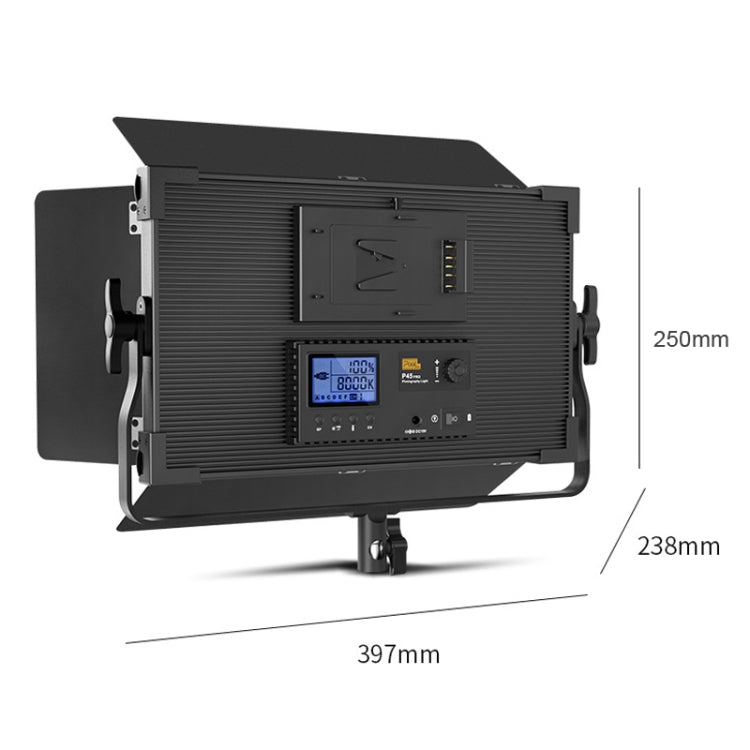 Pixel P45pro High Bright Dual Color Temperature Fill Light 120W Normal Bright Studio Camera Soft Light(A Set With UK Plug Adaptor) by Pixel