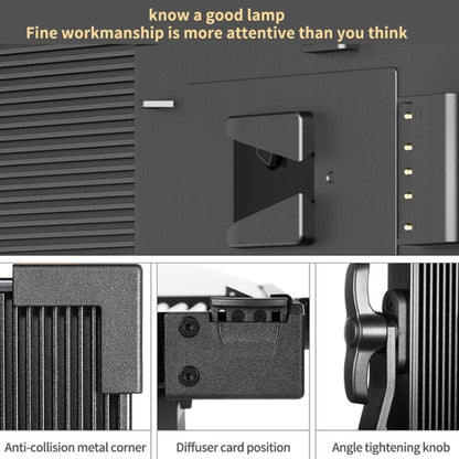 Pixel P45pro High Bright Dual Color Temperature Fill Light 120W Normal Bright Studio Camera Soft Light(A Set With AU Plug Adaptor) by Pixel