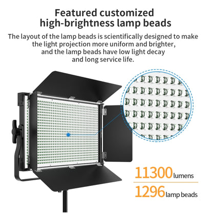 Pixel P45pro High Bright Dual Color Temperature Fill Light 120W Normal Bright Studio Camera Soft Light(A Set With UK Plug Adaptor) by Pixel