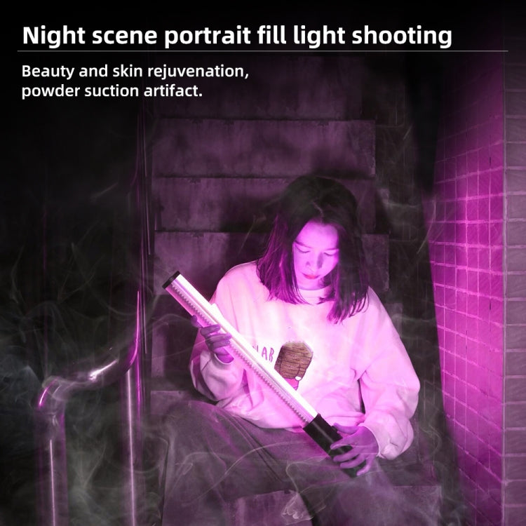 Pixel S24 RGB Fill Light Rod Handheld Portable Color Icelet Outdoor Videos Live Broadcast Studio Camera Stick Lamp(Standard Set+US Plug Adapter) by Pixel