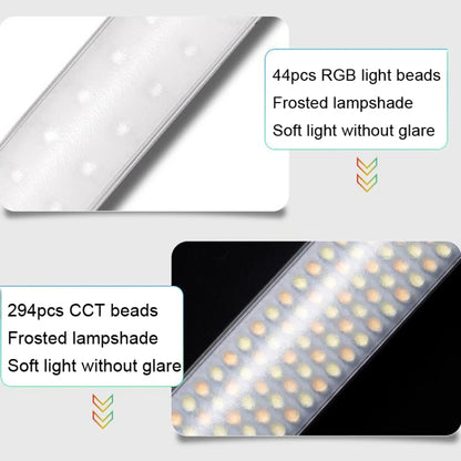 Pixel S24 RGB Fill Light Rod Handheld Portable Color Icelet Outdoor Videos Live Broadcast Studio Camera Stick Lamp(Standard Set+US Plug Adapter) by Pixel