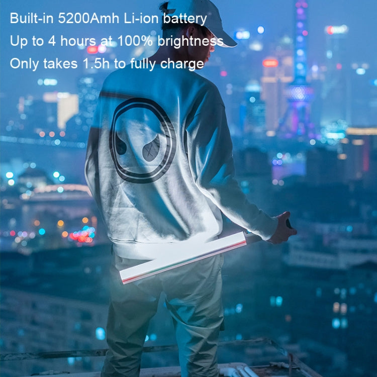 Pixel S24 RGB Fill Light Rod Handheld Portable Color Icelet Outdoor Videos Live Broadcast Studio Camera Stick Lamp(Standard Set+US Plug Adapter) by Pixel