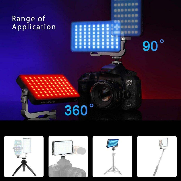 Pixel G3 Flat Panel RGB Fill Light Handheld Photography Camera Dimmable Desktop Mini Pocket Lamp(A Set) by Pixel