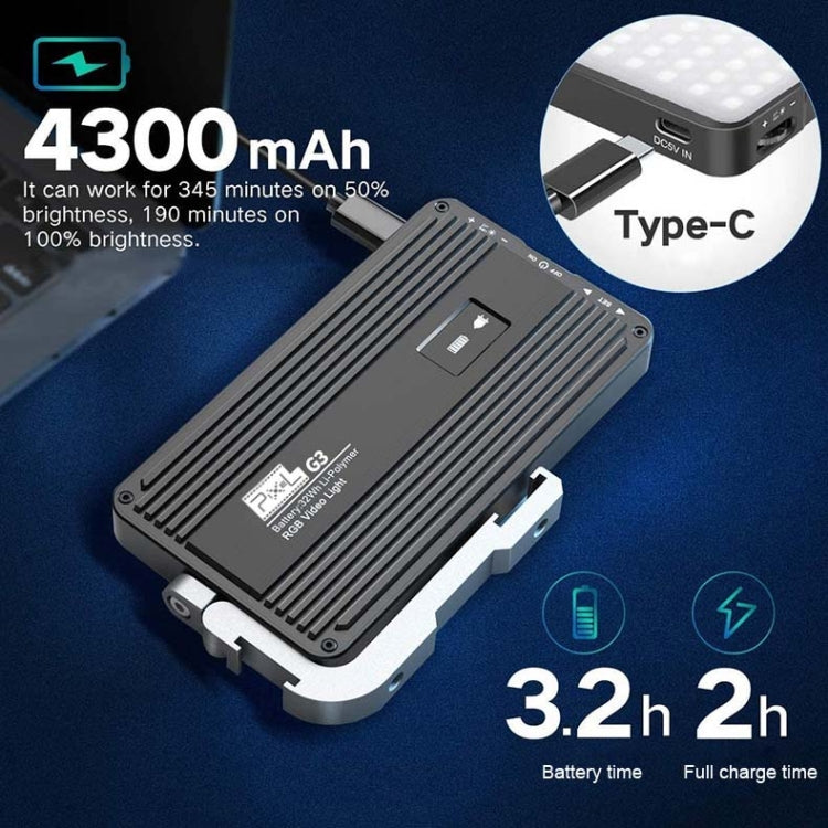 Pixel G3 Flat Panel RGB Fill Light Handheld Photography Camera Dimmable Desktop Mini Pocket Lamp(A Set) by Pixel