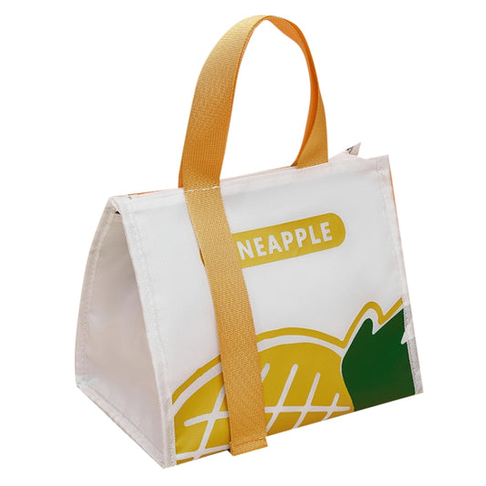 Portable Lunch Box Bag Student Simple Thickened Waterproof Bento Insulation Bag(White) by bashfashion