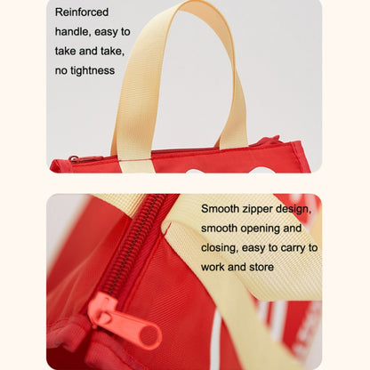 Portable Lunch Box Bag Student Simple Thickened Waterproof Bento Insulation Bag(White) by bashfashion