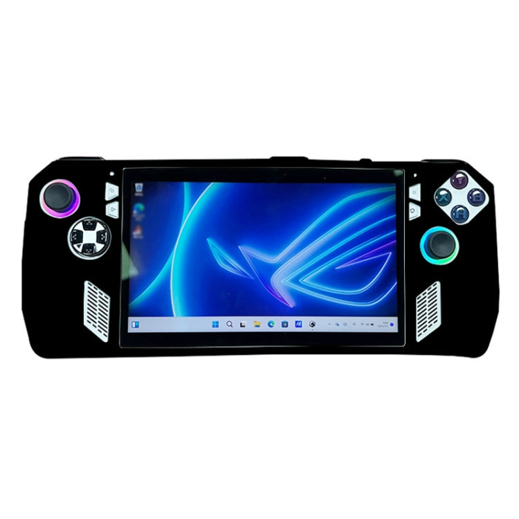 For ASUS ROG Ally Handheld Game Console Silicone Drop-proof Protective Case All-inclusive Case(Black) by bashfashion