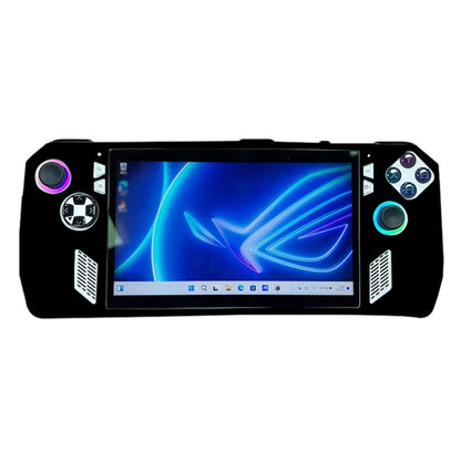 For ASUS ROG Ally Handheld Game Console Silicone Drop-proof Protective Case All-inclusive Case(Black) by bashfashion