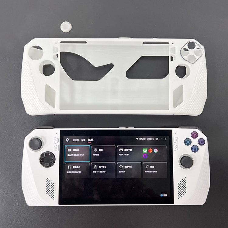 For ASUS ROG Ally Handheld Game Console Silicone Drop-proof Protective Case All-inclusive Case(Black) by bashfashion